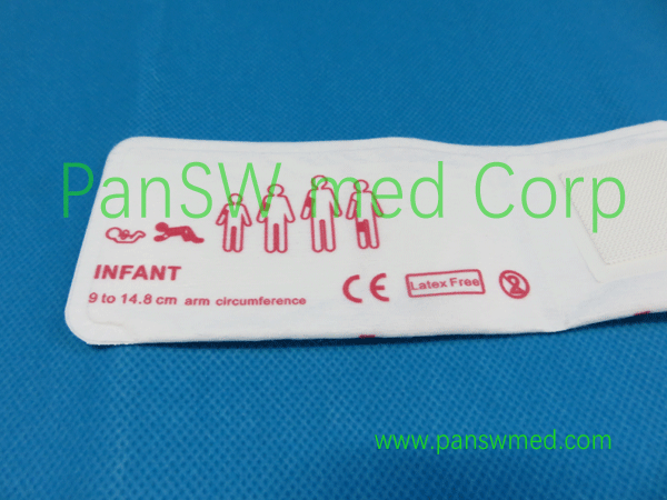 compatible nibp cuff, single use, single hose, disposible, infant size