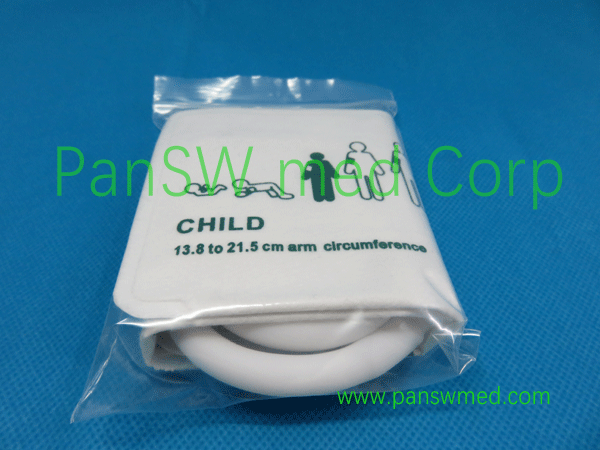 compatible nibp cuff, disposible, pediatric size, single hose