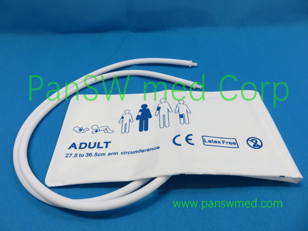 compatible nibp cuff, adult size, dual hoses, single use