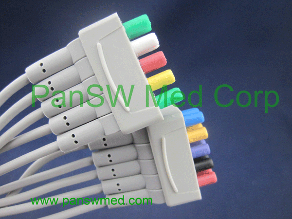GE Marquette ten leads ECG cables