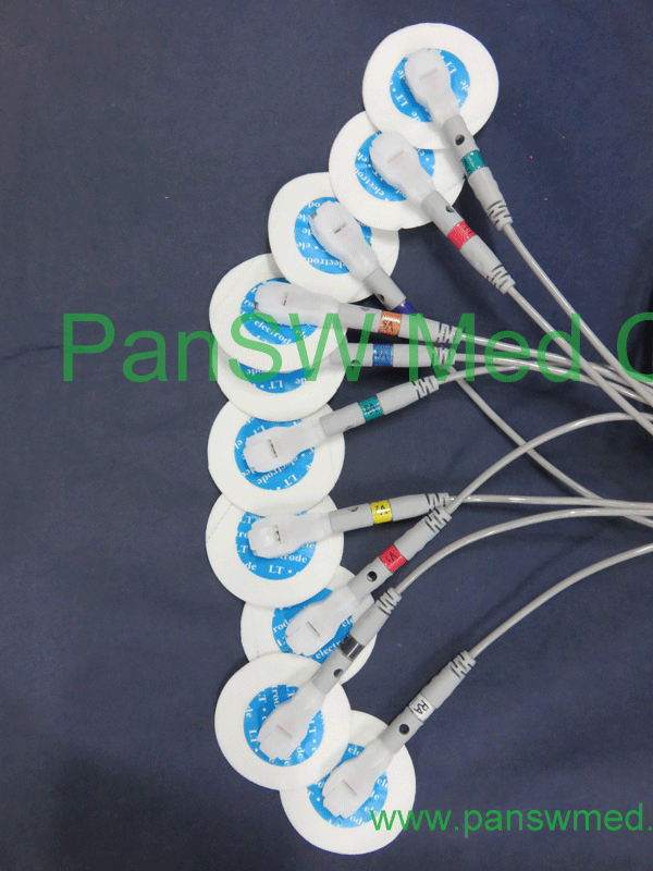 ten leads ECG connector banana to adapter to disposible ecg electrodes