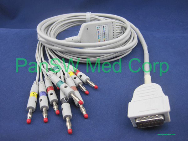 burdick quinton ecg cable ten leads