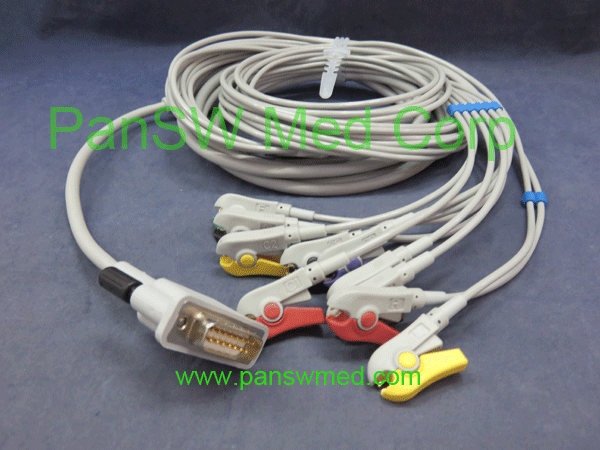 cardioline cardiette ecg cable ten leads IEC clip