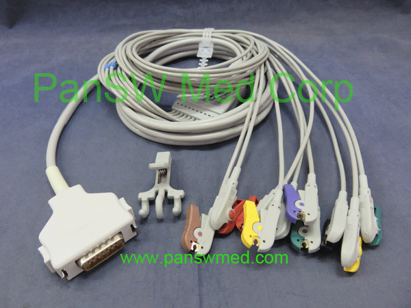 IEC color clip type ECG cable for fukuda