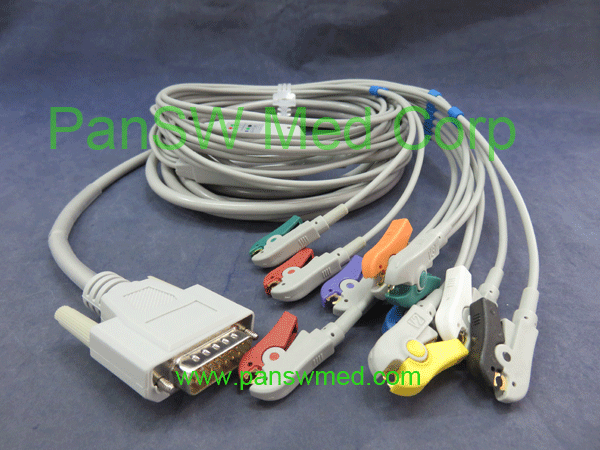 ecg cable ten leads for nihon kohden AHA clip
