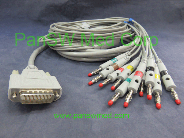 ten leads ECG cable for Nihon Kohden