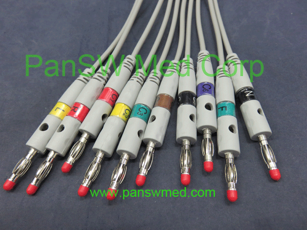 banana connector for Nihon Kohden IEC color