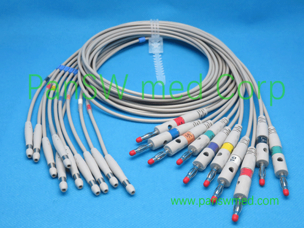 compatible welch allyn ecg leads, 10 leads,banana, AHA
