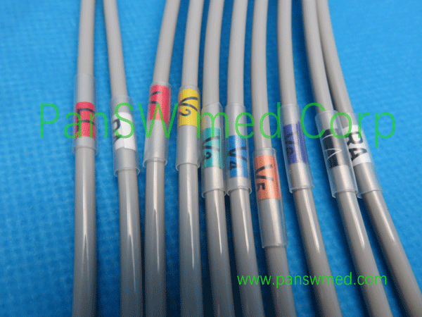 compatible welch allyn ecg leads, AHA color