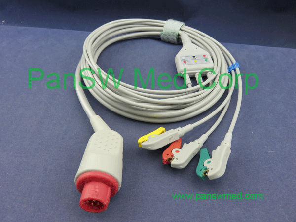 bionet BM3 ECG cable 3 leads IEC clip