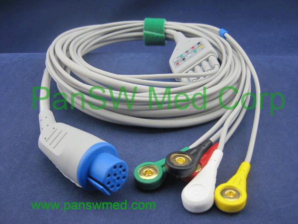 datex ohmeda ECG cable 5 leads