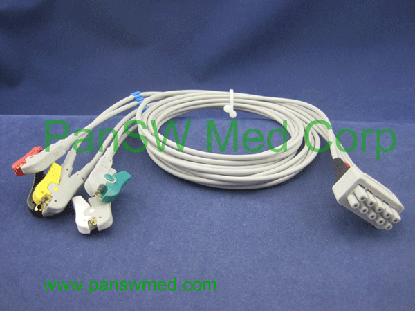 GE medical 5 leads ECG lead set