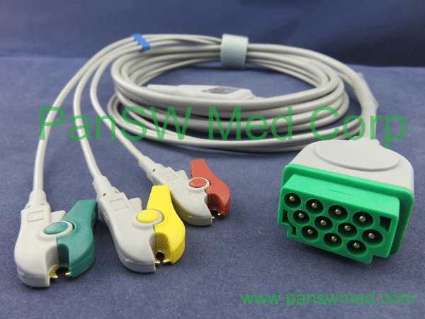 GE 3 leads ECG cable integrated