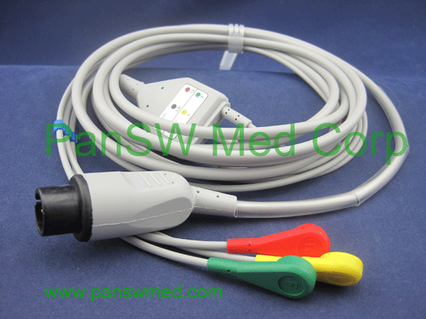 mindray 3 leads ECG cable snap type