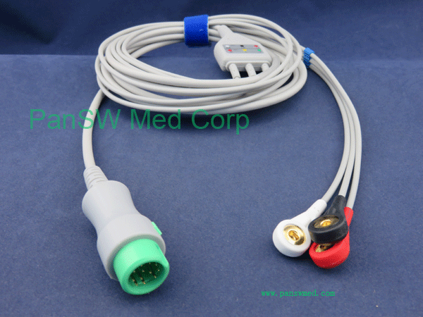 Mindray beneview ECG cable 3 leads AHA