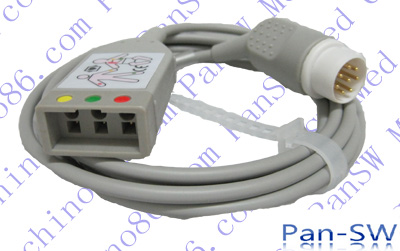 Philips M1580A M1590A ECG trunk cable