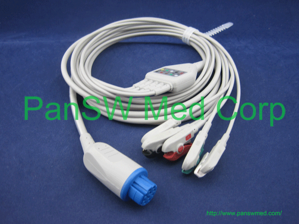 datex ohmeda ECG cable 5 leads