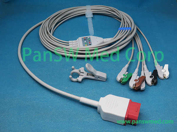 compatible Bionet one piece three lead ECG cable with leadwire