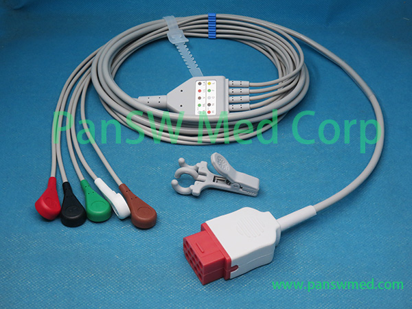 compatible Bionet one piece three lead ECG cable with leadwire