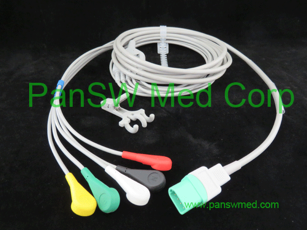 compatible ecg cable for Mindray datascope IEC color snap 
