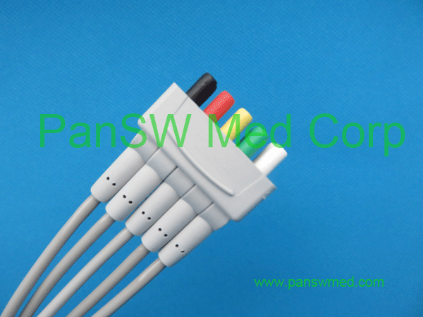 compatible ECG leads for GE medical, IEC color, clip,