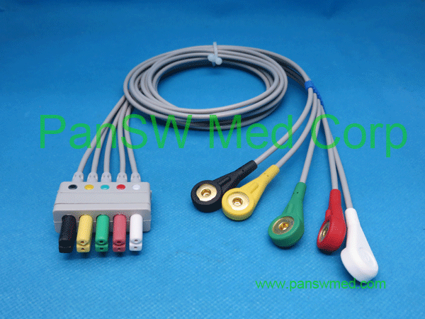 compatible ECG leads for Mindray, IEC color snap