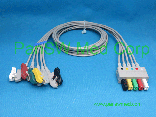 compatible ECG leads for Mindray, IEC color, clip