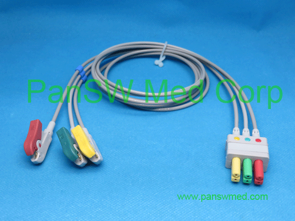 compatible ECG leads for Mindray, IEC color, clip