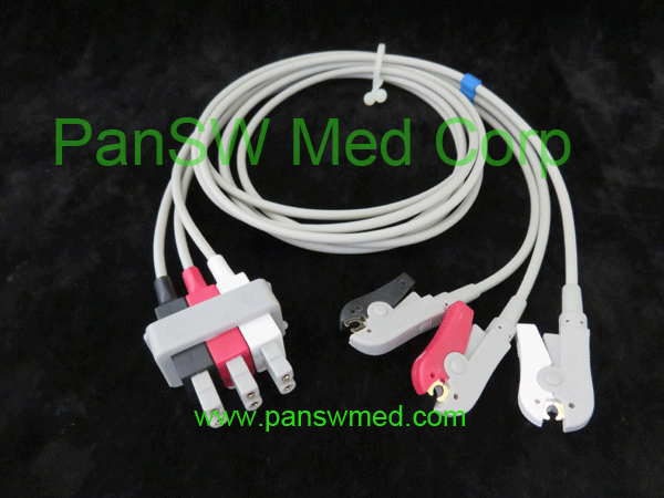 compatible ECG leads for Philips 3 leads AHA color clip