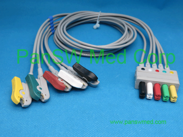 compatible ECG leads for siemens drager, IEC color, clips