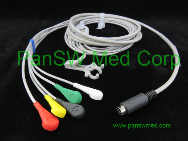 compatible ECG cable for MEK IEC color snap 
