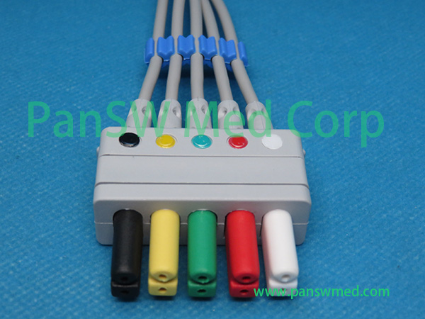 Mindray ECG leads 5 leads clip, IEC color