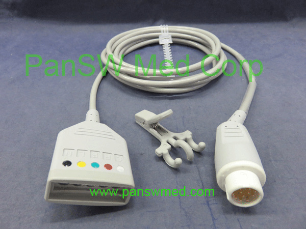compatible Philips M1668A ecg trunk cable