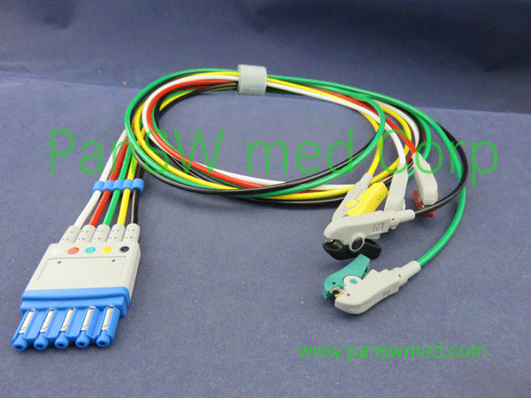 compatible Philips ECG leads for Philips, IEC color, clip