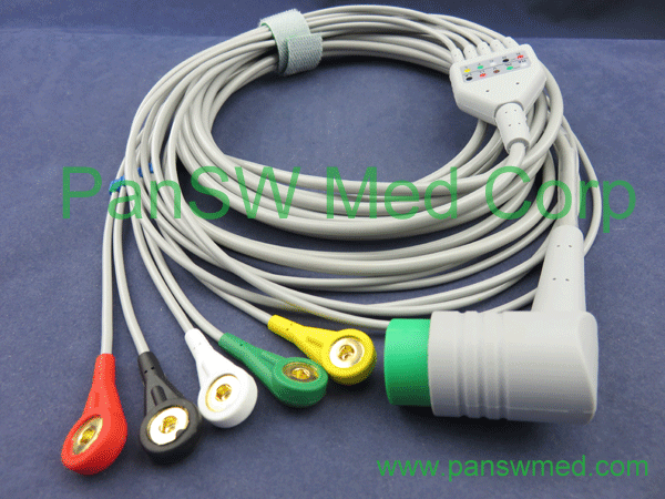medtronic ecg cable 5 leads snap