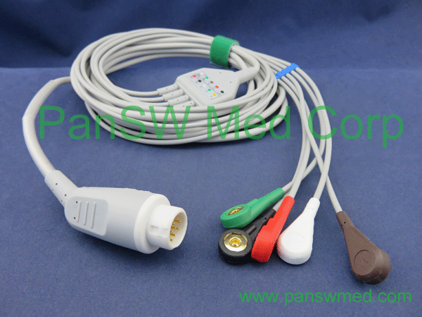 compatible ECG cable for Philips 5 leads IEC clip