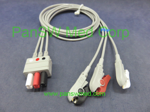 compatible ecg leads for fukuda AHA color clip