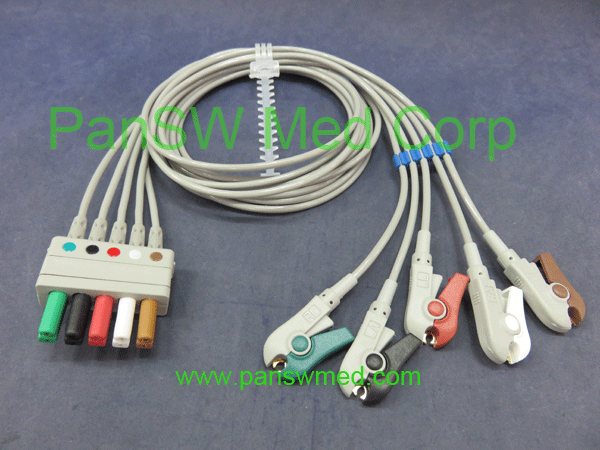 compatible Mindray ECG leads, AHA color clip