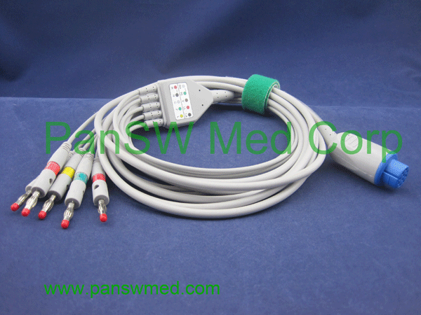 datex ohmeda ECG cable 5 leads