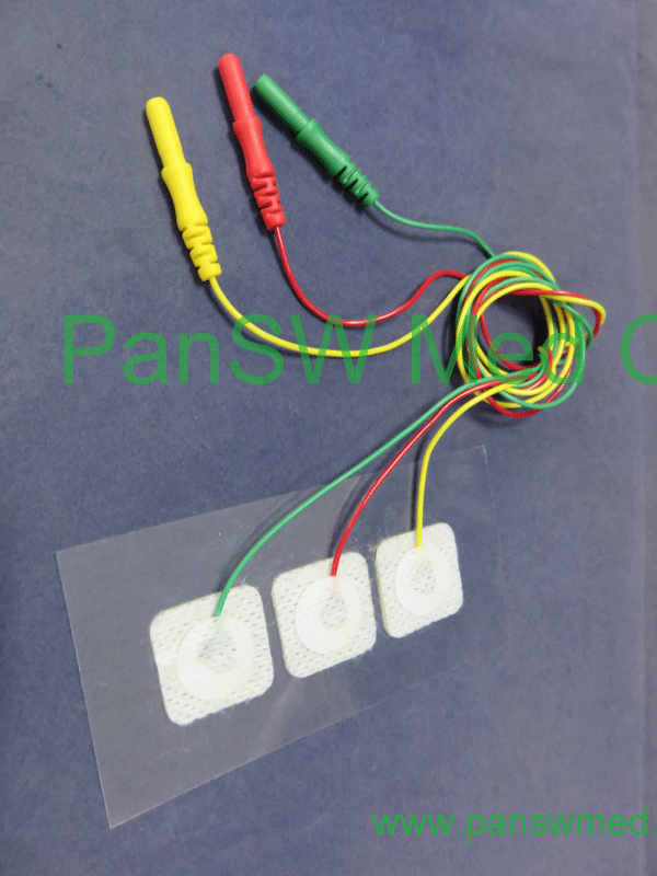 IEC color ecg electrodes with wire