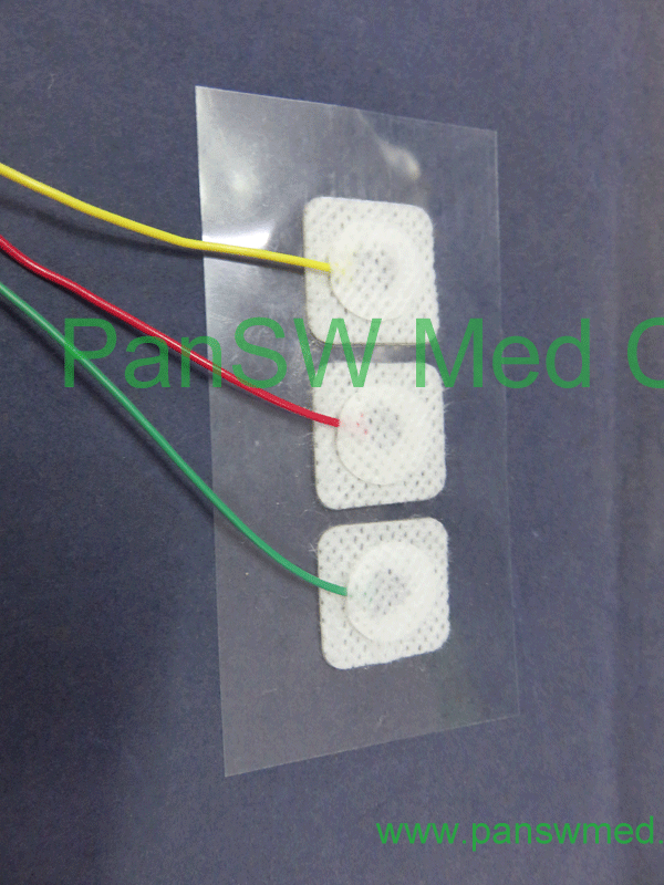 iec color ecg electrodes with wire