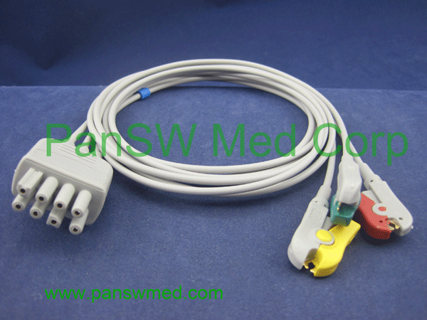 nihon kohden 3 leads ECG cable