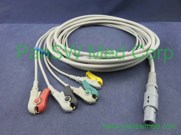 petas ECG cable 4 leads IEC clip