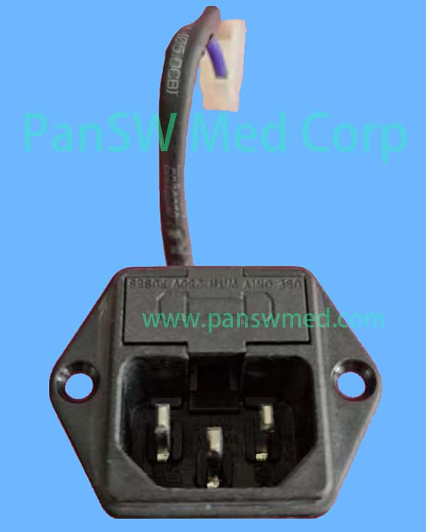 EDAN iM50 iM60 iM70 Patient Monitor AC Power Inlet Socket and Cable Assembly image 1