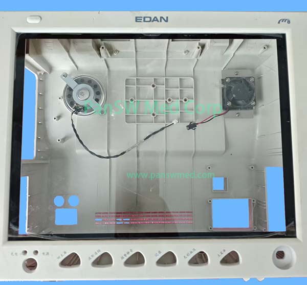 EDAN M8 Patient Monitor Front Housing Assembly with Speaker and Cooling Fan image 1