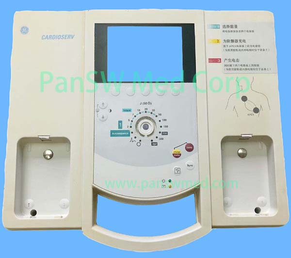 GE CardioServ Defibrillator Front Housing and Keypad Panel Assembly