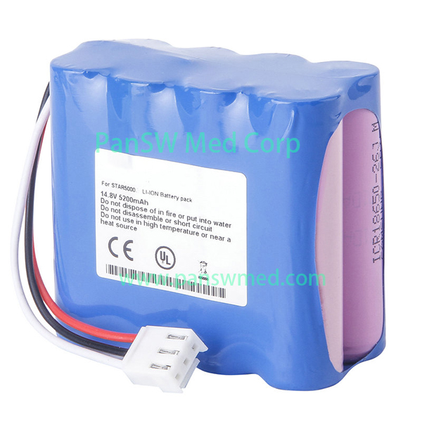 Compatible 14.8V 4400mAh Li-ion Battery with Plug for COMEN STAR-5000C Patient Monitor image 1