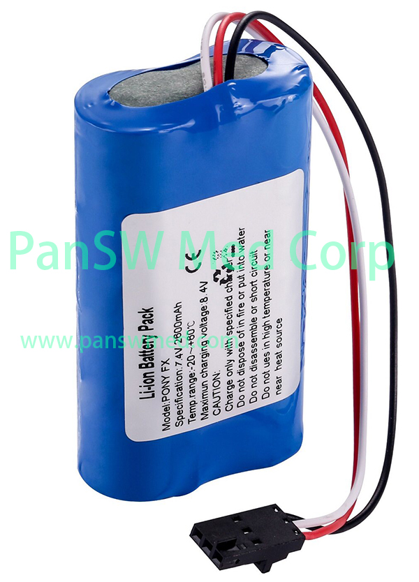Compatible 7.4V 2600mAh Li-ion Battery for COSMED Pony FX – A-410-750-002 image 1