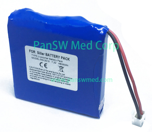 Compatible 7.4V 4800mAh Li-Polymer Battery for Schiller CARDIOVIT AT-102+ and MS Series