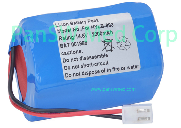 Compatible Li-ion Battery for Biocare ECG-1200 – HYLB-683, 14.8V 2200mAh
